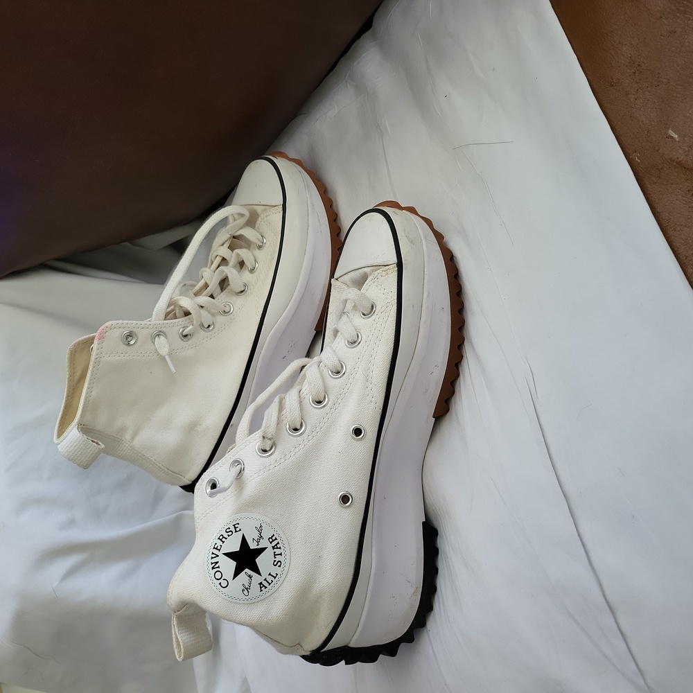 Converse Run Star Hike Hi Women Shoes Sneakers high tops White Size 8.5 W